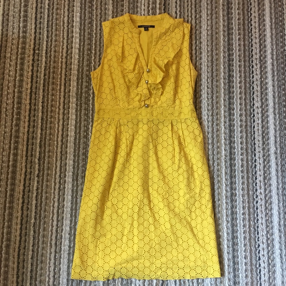 Chadwicks Yellow Dress Size 10 - Picture 1 of 5
